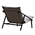 Sleek Metal Sling Armchair 3D model small image 3