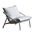 Sleek Metal Sling Armchair 3D model small image 5