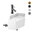 Luxury White Micro Corner Basin 3D model small image 8