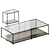 Grey Travertine Coffee Tables Set 3D model small image 1