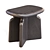 Podi Stool: Elegant Walnut Design 3D model small image 3