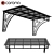 Sleek Black Canopy Loft Bed 3D model small image 1