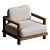 Chic San Rafael Lounge Chair 3D model small image 1