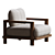 Chic San Rafael Lounge Chair 3D model small image 2