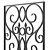 Artisanal Wrought Iron Fence Panel 3D model small image 3