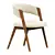 Sleek Kaya Dining Chair 3D model small image 2