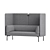 Haworth Cabana 2-Seater Modular Sofa 3D model small image 5