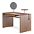 Butter Toiletta Writing Desk 3D model small image 3