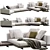 Modern Elegance: Dylan Sofa Design 3D model small image 1