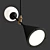 Sleek Spear Pendant Light 3D model small image 3