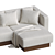 Brady Sectional Sofa in Blanc Boucle 3D model small image 4