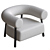 Crimson Bliss: Cherry Armchair 3D model small image 1