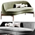 Minimalist Sendai Sofa by Minotti 3D model small image 3