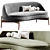 Minimalist Sendai Sofa by Minotti 3D model small image 5