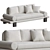 Elegant Azure Sofa for Sale 3D model small image 1