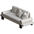 Elegant Azure Sofa for Sale 3D model small image 2