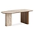 Sleek Japandi Dining Table Set 3D model small image 1