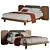 Stylish MOOZA Monarch Bed 3D model small image 3