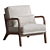 Stylish W Armchair George Oliver 3D model small image 1