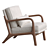 Stylish W Armchair George Oliver 3D model small image 2