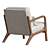 Stylish W Armchair George Oliver 3D model small image 3