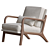 Stylish W Armchair George Oliver 3D model small image 4