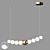 Twin Pearls Chandelier Pendant Light 3D model small image 1