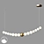 Twin Pearls Chandelier Pendant Light 3D model small image 3