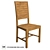 Teak Claudia Wood Chair 3D model small image 1