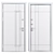 Brown Entry Metal Door (QDoors) 3D model small image 4