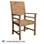  Teak Wood Armchair Claudia 3D model small image 1