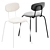  Sleek Black OSTANO Chair 3D model small image 3