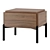 GROOVE Bedside Table Drawers Wood 3D model small image 2