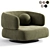 Swivel Zeppelin Armchair: Modern Elegance 3D model small image 1