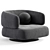 Swivel Zeppelin Armchair: Modern Elegance 3D model small image 3