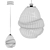 OMAM Black Pendant Light 710mm 3D model small image 6