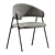 Collins Velvet Grey Chair 3D model small image 2