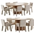 Sophisticated Dining Set 110 3D model small image 1