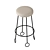 Sleek Yoyo Counter Stool 3D model small image 3