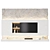 Sleek Stone Surface TV Wall 3D model small image 2