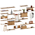 Customizable Floor Standing Shelving System 3D model small image 1