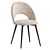 Megan Velvet Chair & Barstool 3D model small image 2