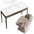 Modern Vanity Table Chair Set 3D model small image 4
