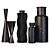  Handcrafted Black Glazed Ceramic Vases 3D model small image 1