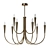 Elegant Brass Ceiling Lamp 3D model small image 1