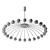 Modern LED Glass Pendant Lamp 3D model small image 3