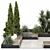 Bush Tree Landscape Set 2440 3D model small image 3