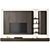 Modern TV Wall Unit with Rounded Corners 3D model small image 5