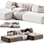 Elegant Aima Sofa Beds Concept 3D model small image 4