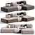 Elegant Aima Sofa Beds Concept 3D model small image 7